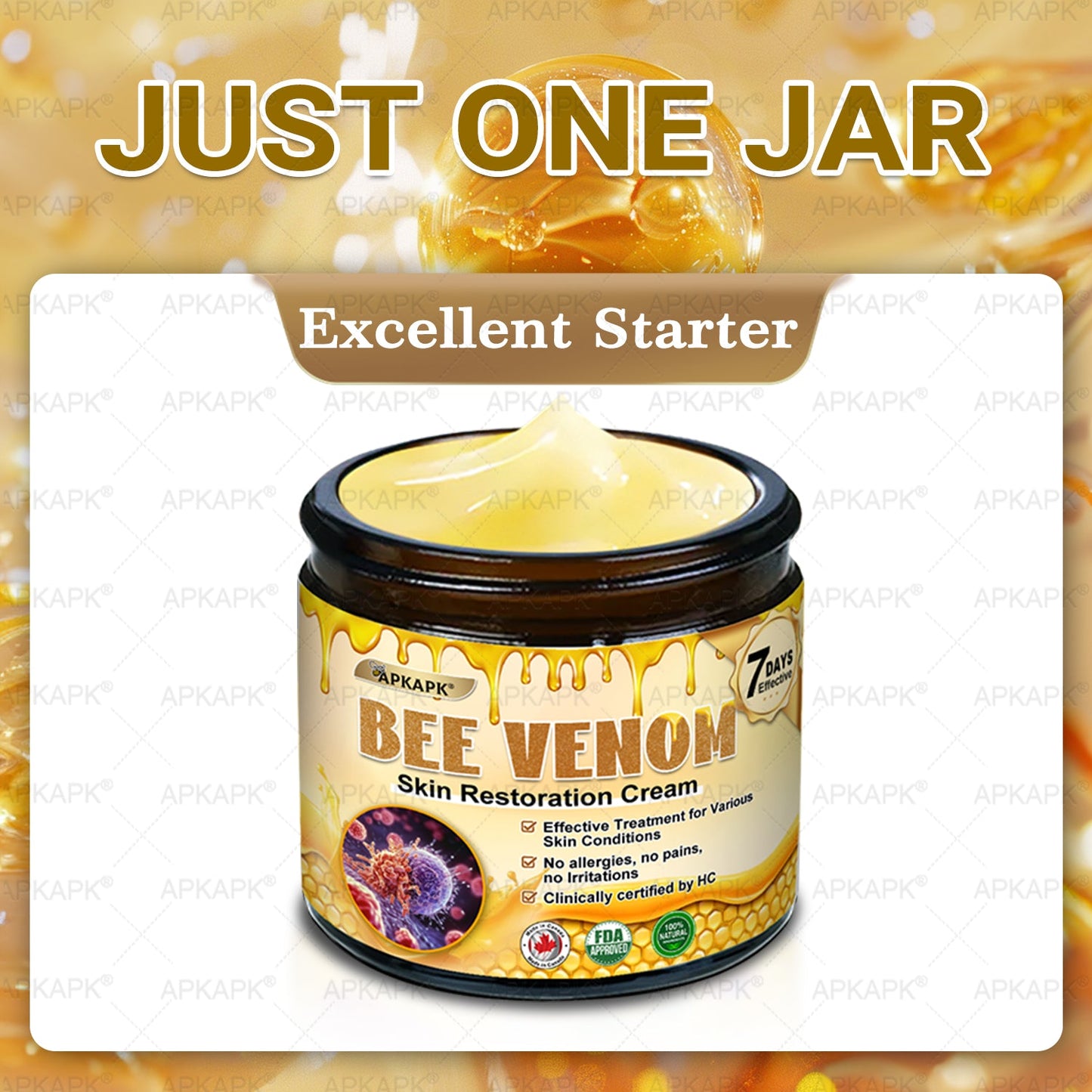 APKAPK®--Only 10 jars! Grab an exclusive 30% discount now! Keep your skin youthful and glowing in just 1 to 3 weeks. Don’t miss your chance—this offer won’t come around again until next year. Act fast! 180-day money back guarantee!